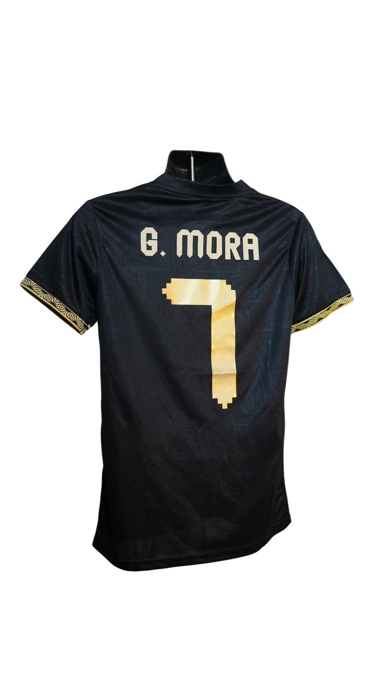 Mexico Away Jersey – Black & Gold #7 Gilberto Mora