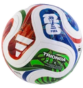 Colorful soccer ball with FIFA logo and 'Trionda' branding on a white background